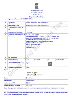 GST Certificate