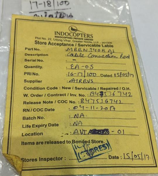 MBBN34408A1 CABLE CANNECTOR ROD