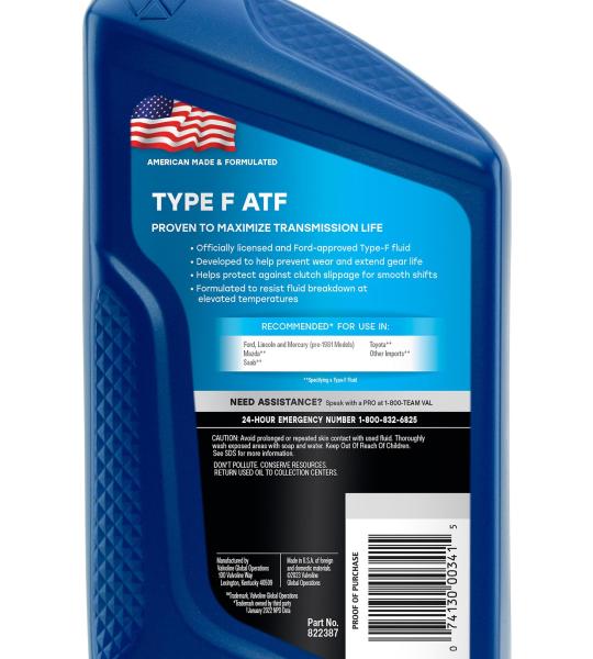 VALVOLINE TYPE F(822387)