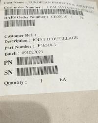 F46518-3 JOINT D OUTILLAGE