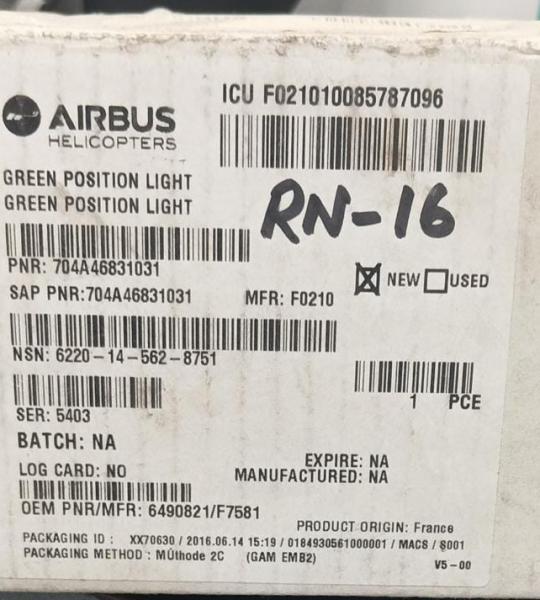 704A46831031 GREEN POSITION  LIGHT