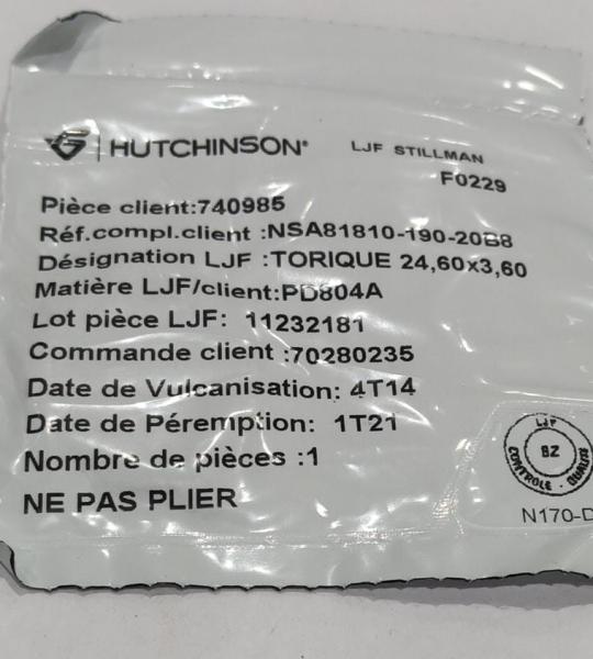NSA81810-190-20B8 O RING