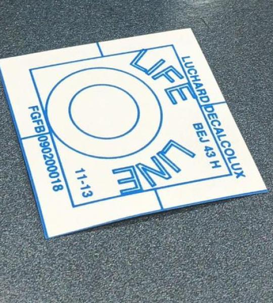 250438 PLATE PLAQUETTE INDICARIC