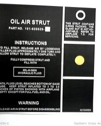101-820030-1 PLACARD OIL AIR